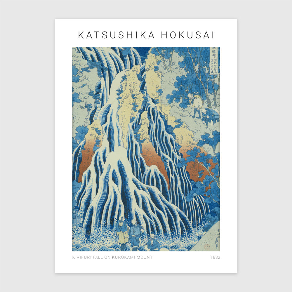 Vodopád Kirifuri na hore Kurokami (zo série Shokoku Taki Meguri)