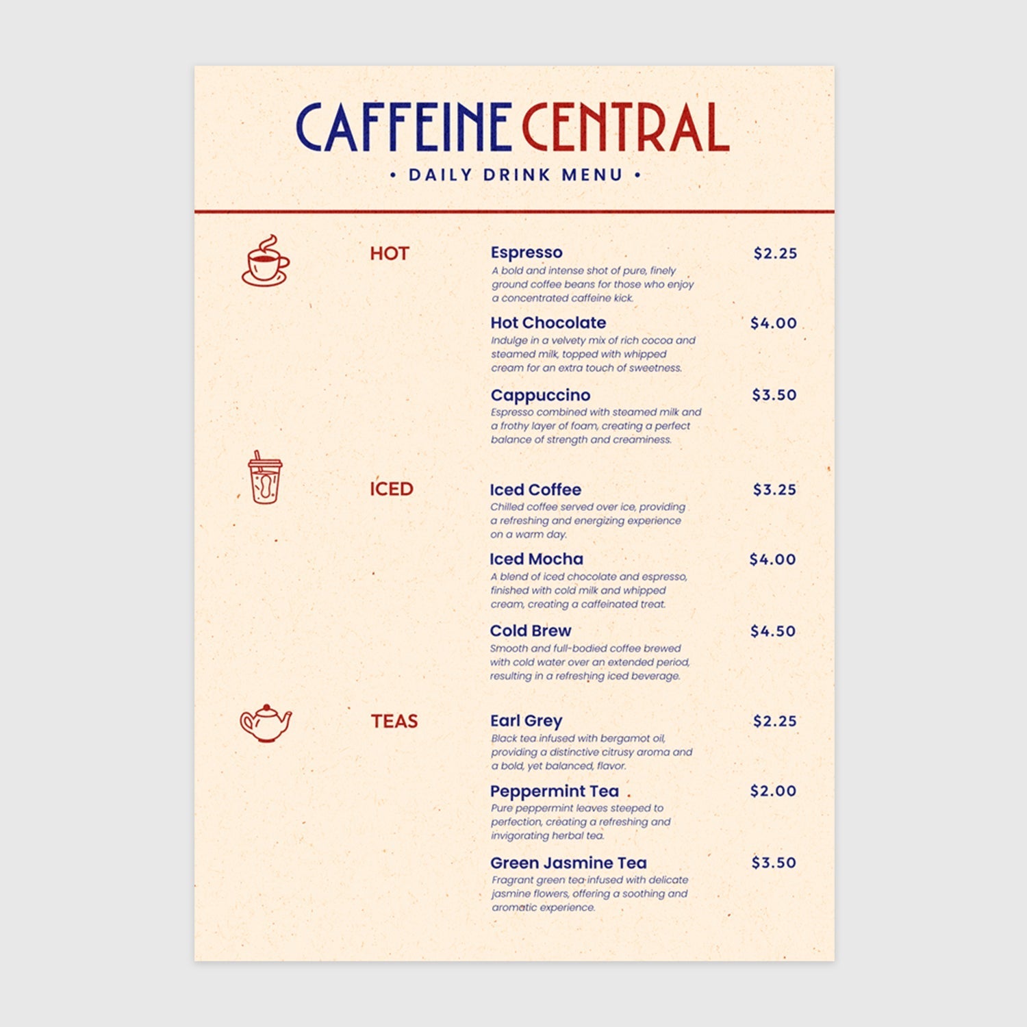Kávové menu I